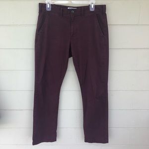 Express Slim Fit Maroon Pants Finn Pants Size 30